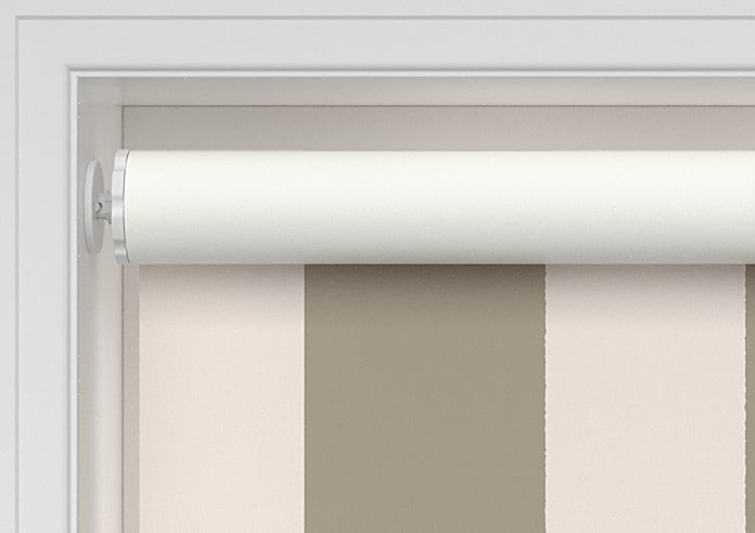 Cowes Stripe (Blackout), Fossil Grey - Twist&Fit Roller Blind - Image 9